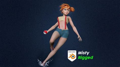 Misty Rigged The Pokemon Trainer 3d Model Rigged Cgtrader