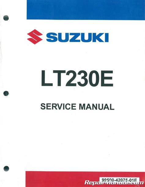 1987 1993 Suzuki Lt230e Atv Service Manual