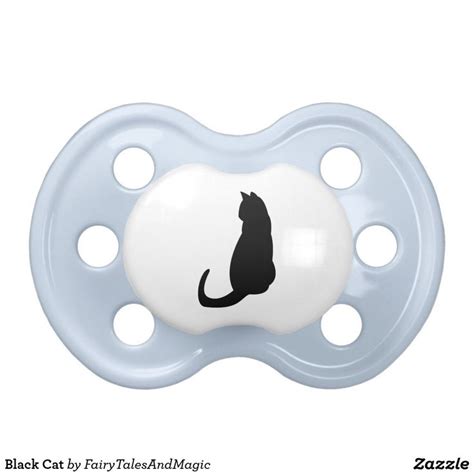 Black Cat Pacifier Zazzle Com Pacifier Black Cat Baby Halloween