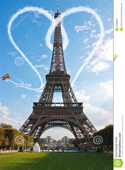 Paris Eiffel Tower Love Concept Stock Illustration Illustration Of