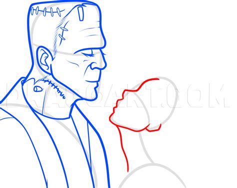 how to draw frankenstein and his bride step by step drawing guide by dawn dragoart