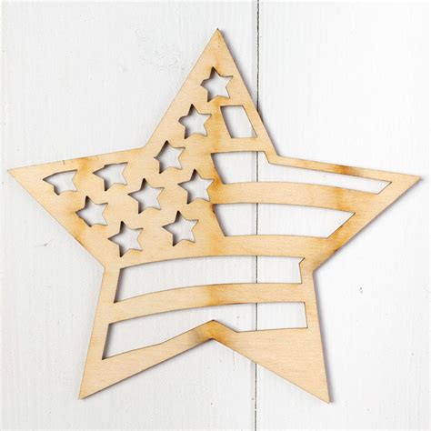 Unfinished Wood Diy Project Multiple Sizes Wood Crafts Star Cutout