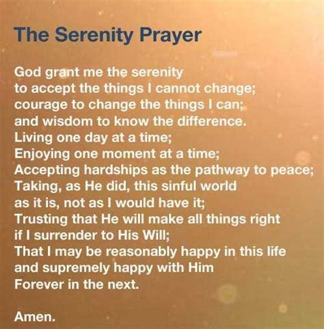 The Serenity Prayer Inspirational Prayers Serenity Prayer Prayer Poems