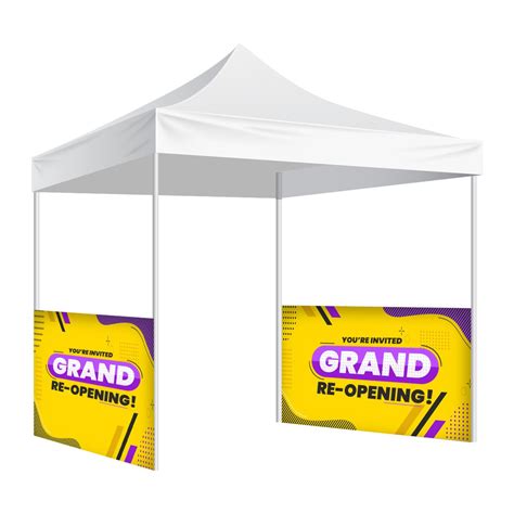 Custom Printed Half Wall Or Side Panel For Canopy Tent Lush Banners