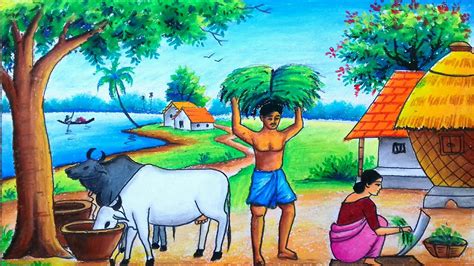 Best 999+ Village Drawing Images - Impressive Compilation of Village