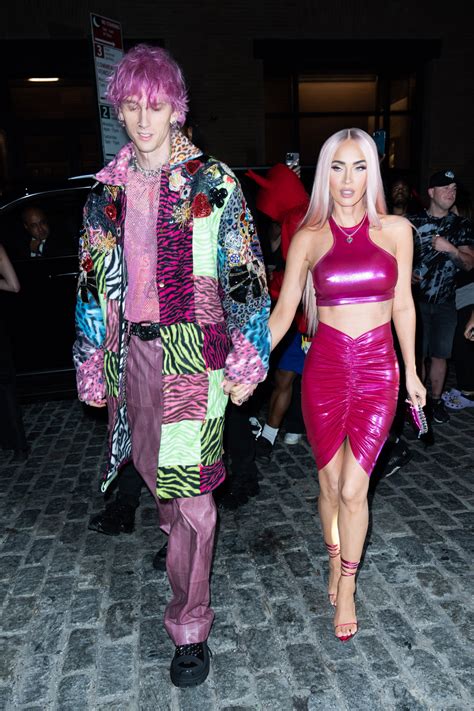 Dressed In All Pink Megan Fox And Machine Gun Kelly Challenge Barbie And Kens Style Vogue France