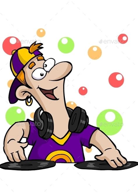 cartoon dj vectors graphicriver