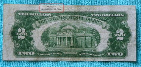 1928g 2 Two Dollar Red Seal Note Bill Da Block Rs4