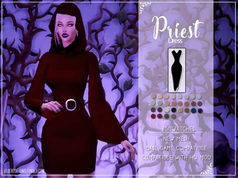Priest Dress By Liseth Barquero At Bluerose Sims Sims 4 Updates