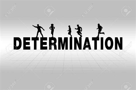 Determination Concept Illustrated By Determination Word In Silho