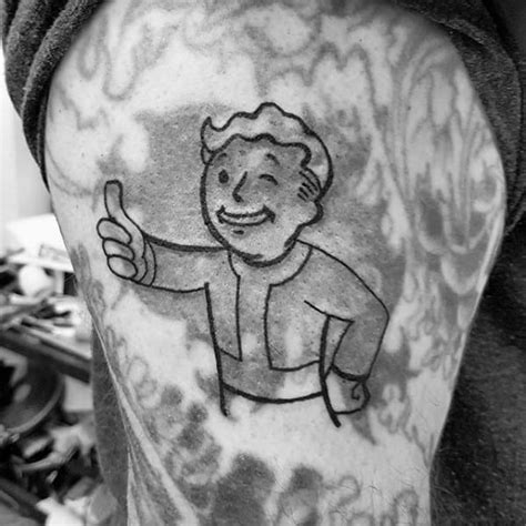 60 Vault Boy Tattoo Designs For Men Fallout Ink Ideas