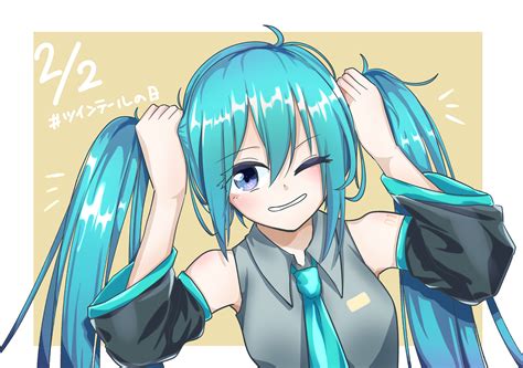 Miku Making Twintails Vocaloid Anime Pigtail Passion