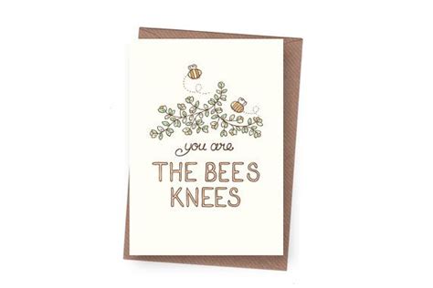 Bees Knees Greeting Card Bees Knees Card Illustration Bee