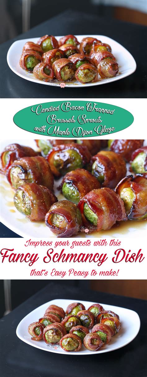 Candied Bacon Wrapped Brussels Maple Dijon Collage Bacon Wrapped Brussel Sprouts Brussels