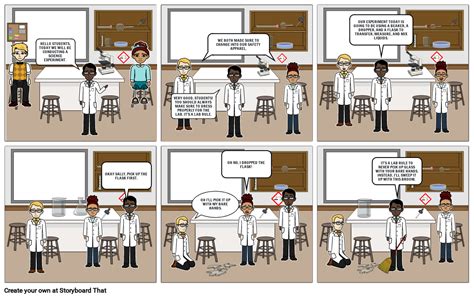 Lab Safety Comic Strip Storyboard By A Fd