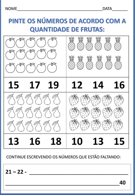 Atividade De Matemática 1 Ano Números E Quantidades Pdf