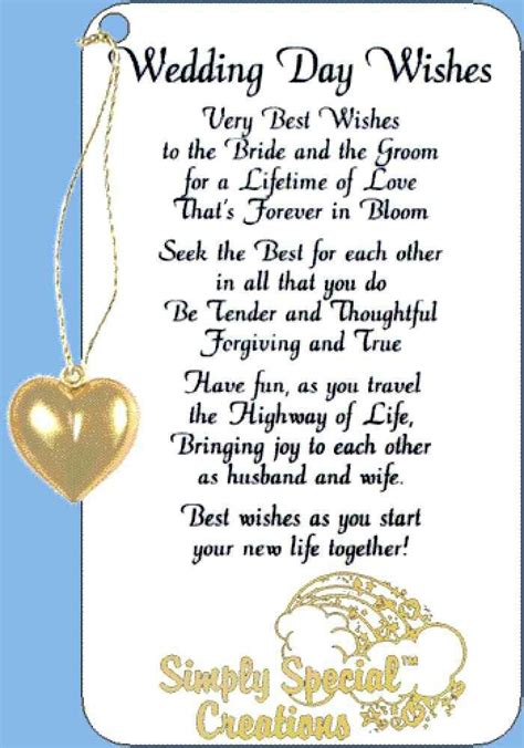 A heartfelt wish is always a perfect wedding gift. Pin by River Earles on Gift ideas | Wedding card messages, Wedding day messages, Wedding day wishes