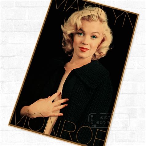 Marilyn Monroe Black And Gold Vintage Poster Decorative Diy Wall