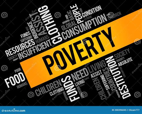 Poverty Word Cloud Collage Stock Illustration Illustration Of Cloud