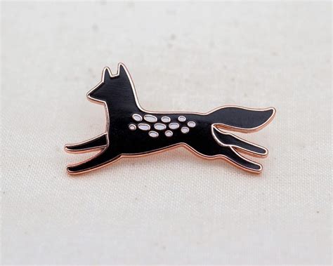 Black Wolf Enamel Pin — Wildship Studio