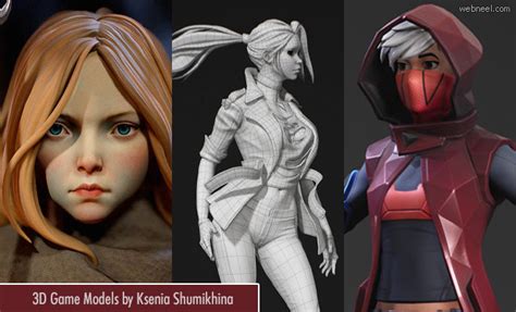 design inspiration daily inspiration 20 realistic 3d game model character designs by ksenia