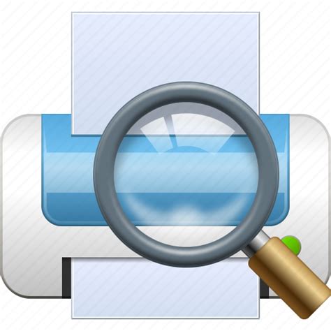 Find, print preview, printer, printing, search, view, zoom icon ...