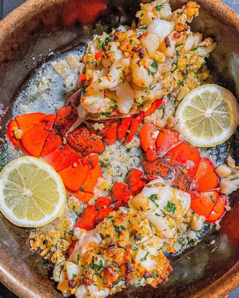 baked stuffed lobster recipe with shrimp and scallops oh my