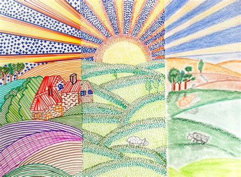 Dibujos Con Puntos De Paisajes Colorear Dos Fuga Faciles Educado