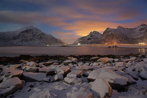 Flakstad Beach At Night Photograph By Antonyspencer Fine Art America