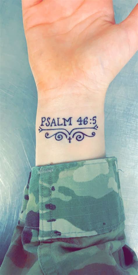 Psalm 46 5 Tattoo Roman Numerals