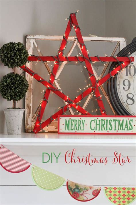 Diy Christmas Star With String Lights Tutorial Diy