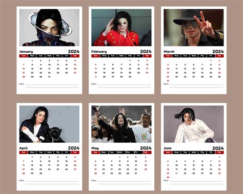 Michael Jackson 2024 Calendar Sold By Co Author Step By Step Sku