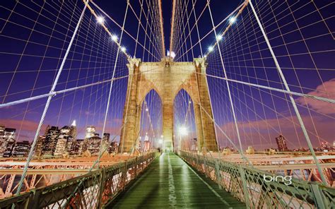 Brooklyn Bridge And Manhattan Skyline New York City New York Hd