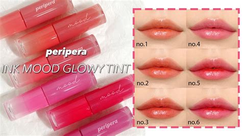 Peripera Ink Mood Glowy Tint All Colors Swatch Durability Smear