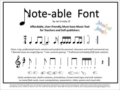 ✪ super articulation lite voices. Note-able Font Easily type rhythm notation articulations