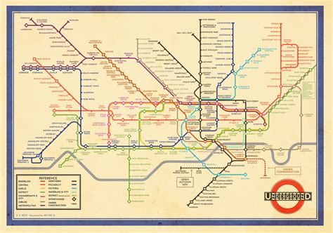 A Map Of The London Underground With All Its Lines