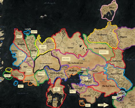 Map Of Westeros And Essos Game Maps Of The World