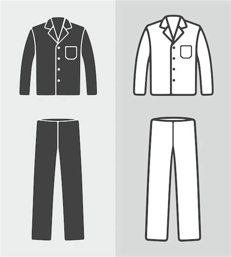 Premium Vector Pajamas Or Home Clothes Jacket Or Pants Icon On A