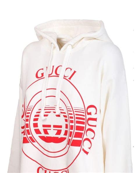 Gucci Cotton Sweatshirt In White Lyst