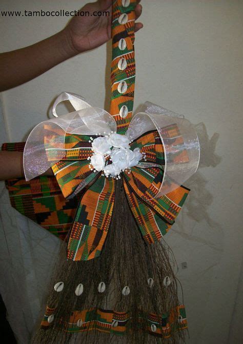 The Cowrie Shell Wedding Broom Kente African American Wedding Broom