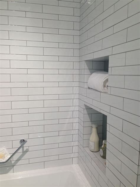 Sizes Of White Subway Tile W Gray Grout Grey Grout Bathroom