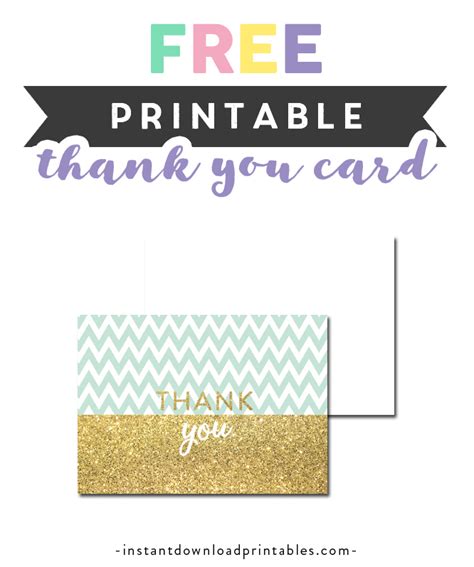 Thank you for the very generous check you sent. Free Printable Baby Shower Mint Green Gold Glitter Chevron ...
