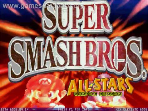 Super Smash Bros Brawl All Stars Mugen Artwork Title Screen