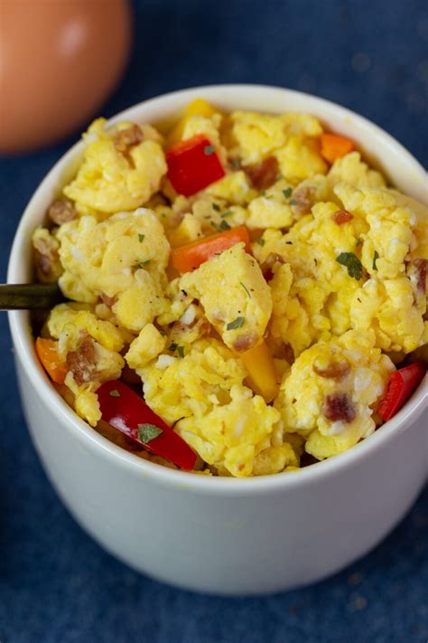 Microwave Scrambled Eggs In A Mug Recipe The Protein Chef