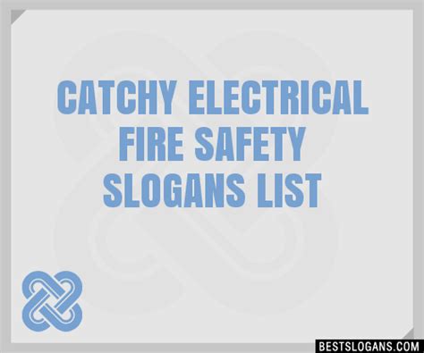 If you need assistance coming up with a catchy slogan for your business, your elite writer offers very affordable pricing starting at $50 . 30+ Catchy Electrical Fire Safety Slogans List, Taglines ...