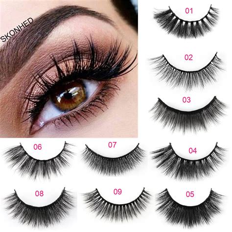 5 pairs 3d mink hair false eyelashes wispy cross long lashes makeup soft hair hq ebay