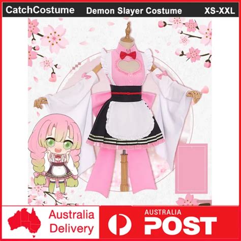 Demon Slayer Kanroji Mitsuri Cosplay Maid Lolita Dress Outfits Costume