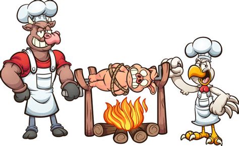 Roasting A Pig Illustrations Royalty Free Vector Graphics And Clip Art