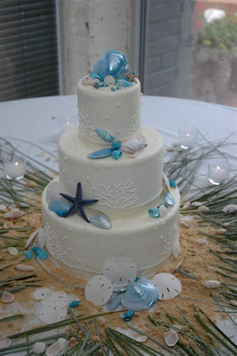 Beach Themed Cupcake Wedding Cakes