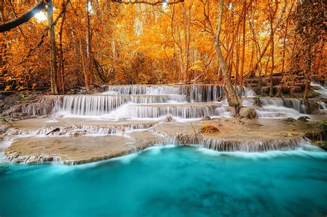 2560x1440px Free Download Hd Wallpaper Waterfalls Autumn Forest